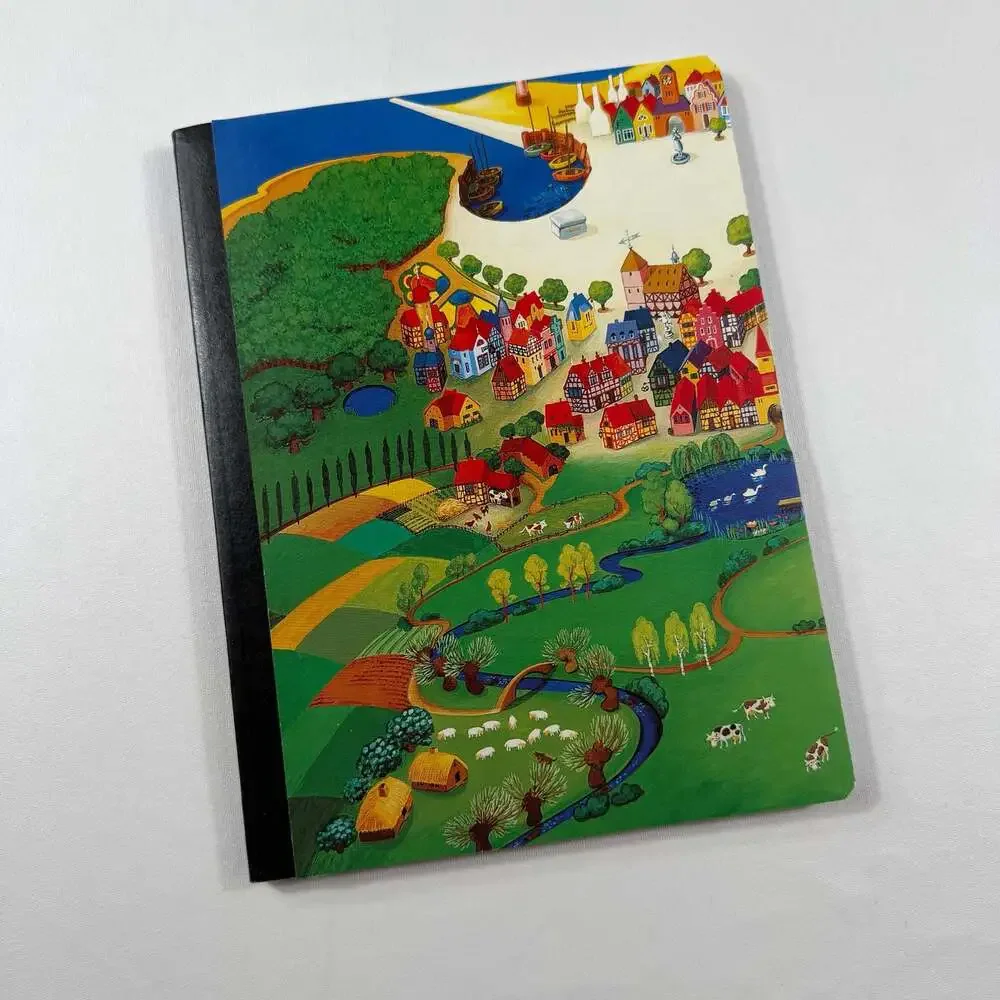 Village and People Lined Notebook Journal